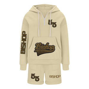 Vente en gros OEM Service Sweat à capuche élastique en coton avec dessin Pantalons de survêtement Ensembles de jogging Pantalons cargo Survêtements Survêtements unisexe Ensemble de 2 pièces - Product Image 5