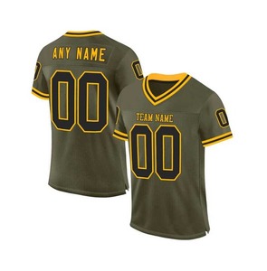 เสื้อฟุตบอลแบบย้อนยุคชุดสตรีทแวร์ผ้าโพลีเอสเตอร์ระบายอากาศได้ดีดีไซน์โอเวอร์ไซส์สไตล์อเมริกันออกแบบได้ตามต้องการ - Product Image 1