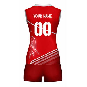 Ensemble d'uniformes de volley-ball en tissu polyester à séchage rapide, vêtements d'équipe professionnels, uniforme de jeu de volley-ball, tissu polyester de qualité supérieure - Product Image 3