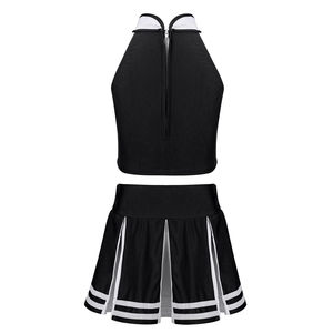 2024 Cheerleading Outfits <b>Cheerleader</b> Uniforms Team Wear Black And Blue Cheerleading Uniform For Dance - Product Image 2