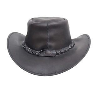 Sombreros de cuero occidental de alta calidad para pesca y viajes al aire libre Casual Cowboy correa ajustable Ranch Wear accesorio - Product Image 4