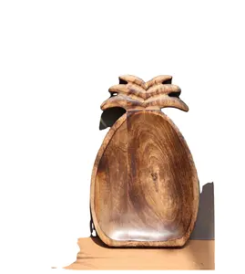 Bandeja de madera de piña para desayuno, nuevo diseño, alta calidad, para casa y hotel - Product Image 1