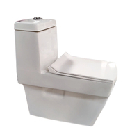 Siège de toilette monobloc en céramique blanche Sonata-115, étoilé, à siphon en S, sanitaires de salle de bain, céramique indienne, Gujarat