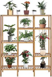 Tabla de Cortar de Madera de 3 Niveles y Barra para Colgar, Estantes Plegables para Macetas, Caja de Utensilios de Cocina de Alta Calidad, Reutilizable y Duradera - Product Image 3