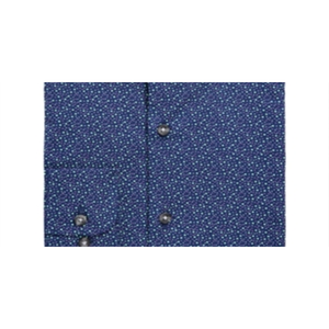 Camicia Elegante da Uomo Bar III Maxs Slim Fit Performance Taglia S (14-14/5) in Tessuto Popeline Blu Traspirante - Product Image 3