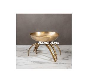 Cuenco de chocolate de hierro de diseño clásico con soporte de forma redonda, cuenco de dulces de tamaño personalizado con soporte en la India - Product Image 4