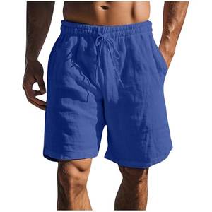 Bañador de verano para hombre, pantalones cortos lisos, informales, elásticos, relajados, pantalones cortos de secado rápido - Product Image 1