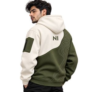 Heavyweight Fleece Cotton Sweatshirt Unisex Regular Fit Casual Pullover Hooded Lined Autumn Embroidered Beaded Anti-shrink - Product Image 2