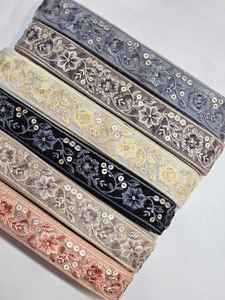 Luxury Dress Beaded Lace Fabric Sudanese Women Toub Wholesale Durable Using Low Price Cotton French - Product Image 3