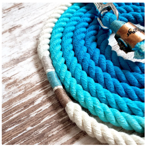 สายจูงสุนัขแบบทำมือเชือกคอตตอนสีอุปกรณ์เสริมสำหรับสัตว์เลี้ยง - Product Image 2