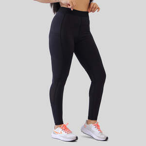 Legging noir taille haute en maille respirante Spandex/Nylon, imprimé léopard, taille élastique, grandes tailles, vêtements de sport XXS XXL - Product Image 5