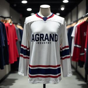 Vente en gros Maillot de sport Maillot de hockey sur glace blanc par sublimation Maillots de hockey sur glace personnalisés vierges pour hommes et femmes - Product Image 1