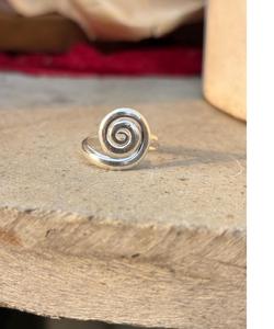 แหวนเงินเกลียวทำด้วยมือ925เงินสเตอร์ลิงปรับได้แหวนดีไซน์โบโฮตัวหนาเครื่องประดับมินิมอล - Product Image 3