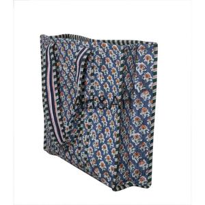 Sac fourre-tout en coton vintage fait à la main en Inde pour femmes, imprimé à la main, matelassé, sac à bandoulière pour l'été, l'automne et l'hiver, pour le shopping - Product Image 4