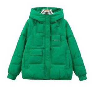 Chaqueta acolchada de invierno para mujer elegante y elegante, nueva Parka de nieve acolchada de algodón con cuello levantado, cinturón, bolsillo, abrigo grueso y cálido - Product Image 1