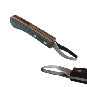 Cuchillo de ganado equino, herramienta de cuidado de caballos para diestros, pezuña, mango de madera para ganado, bucle de aseo, instrumentos veterinarios - Product Image 4