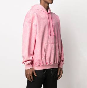 Sudaderas con capucha de lavado ácido GSM 500 para hombre de la mejor calidad diseño personalizado con logotipo frontal ajustado directo de la fábrica de Pakistán - Product Image 4