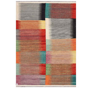 Alfombra Kilim de Maimana, Afganistán, 241 x 172 cm, Juego de Alfombras - Product Image 1