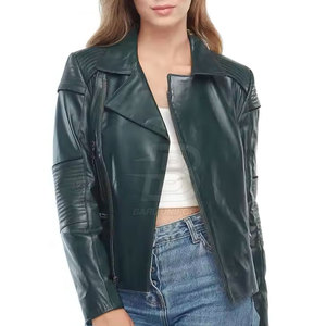 Prix de gros vestes en cuir vente chaude vestes en cuir 2025 nouveau style vestes en cuir pour femmes - Product Image 5