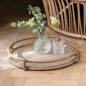 Bandeja de servicio de ratán redonda clásica Platos de mimbre OEM Platos que sirven para Decoración de mesa Hecho a mano de Vietnam - Product Image 4