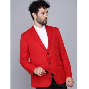 Blazer formel pour homme de qualité supérieure, couleur rouge, finition lisse, pour les réunions d'entreprise et les occasions spéciales, disponible en solde - Product Image 2