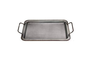 Bandeja para servir rectangular Bandeja decorativa de metal Plato para servir Plato Asas de metal de hierro galvanizado para bebidas Bar Centro de mesa - Product Image 2