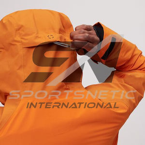 แจ็คเก็ตกันฝนผ้าแคนวาสกันลมกันน้ำคุณภาพสูงสำหรับเล่นสกีและสโนว์บอร์ด ผลิตจากโรงงาน ขายส่ง รับทำโลโก้ตามสั่ง สำหรับทุกเพศ - Product Image 3