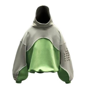 เสื้อฮู้ดพิมพ์ลายแบบครอปสำหรับผู้ชายเสื้อซิปขนแกะสองชั้น250กรัมมีซิปขึ้นฤดูหนาว - Product Image 1