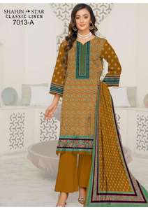 Inde et Pakistan Salwar Kameez Vêtements pour vêtements d'hiver Robes pour dames Tissu de qualité à l'exportation Tissu en lin de très haute qualité - Product Image 2