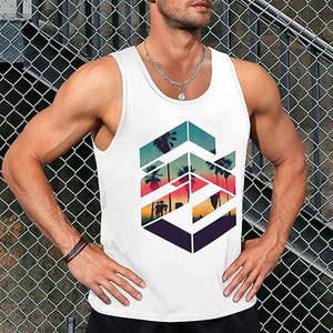 เสื้อกล้ามกีฬาลำลองระบายอากาศของผู้ชายเสื้อแฟชั่นใหม่ดีไซน์แบบระเหิดสำหรับวิ่งและออกกำลังกาย - Product Image 4