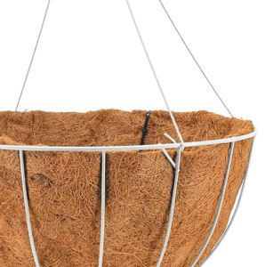 Metal hanging planter white bulk quantity wholesale outdoor window decor <b>plants</b> flowers <b>pot</b> garden home yard made India - Product Image 2