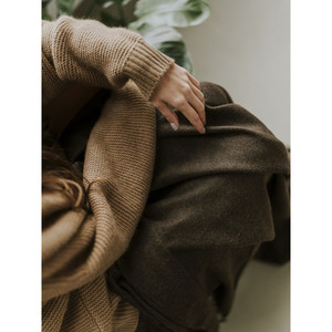 Manta de lana de yak orgánico de lujo 100%, marrón oscuro, suave, hipoalergénico, tejido cálido, transpirable, 130x170 cm - Product Image 4