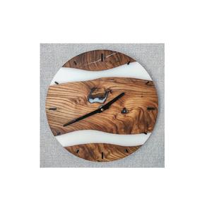 Horloge en résine et bois décorative pour la maison, le bureau et l'hôtel Produit solide Horloge de qualité supérieure Horloge murale en résine et bois la plus récente Prix abordable - Product Image 5