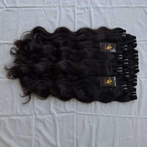 Naturel Aligné Brut Ondulé Non Transformé Indien Remy Extension De Cheveux Cuticule Ondulé Lâche Vague Bundles De Cheveux En Gros - Product Image 4
