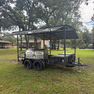 Remolque de Barbacoa y Ahumador Móvil de 8 pies, Totalmente Equipado, con Envío Gratuito, Parrilla Exterior y Cocina para Venta de Comida Ambulante - Product Image 4