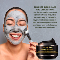 Venta caliente 100% Máscara del Mar Muerto 240gm cuidado facial para todo tipo de piel disponible a precio al por mayor con logotipo personalizado