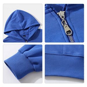 เสื้อฮู้ดดี้ผู้ชายแบบซิปเต็มตัว พิมพ์โลโก้ตามสั่ง ขายส่ง ODM/OEM สำหรับผู้ชายและผู้หญิง - Product Image 4