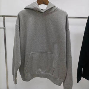 Sudadera con capucha recortada de algodón 100% para hombre, ropa de calle Ess, sudadera con relieve de ajuste cuadrado de gran tamaño, estilo informal, sudaderas con capucha de temporada de invierno - Product Image 3