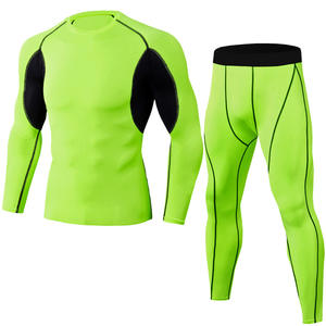 Popular gran oferta conjunto de compresión para hombres, mallas deportivas sin costuras sostenibles y camisa de apoyo para entrenamiento y ejercicio - Product Image 3