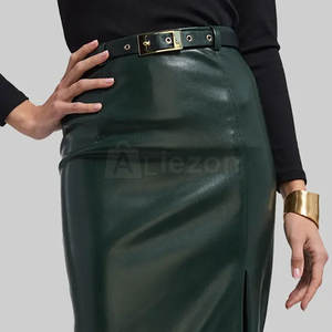 Femmes à la mode jupe mince coupe confortable femmes jupe mince en cuir adapté pour Streetwear vente en ligne - Product Image 6