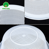 Panier en maille plastique réutilisable, petit organisateur rond pour le drainage des fruits et légumes