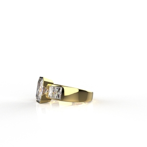 แหวนทอง14K พิเศษ avarta พร้อมแหวนเพชรโมอิสซาไนท์ระดับพรีเมียม5ชิ้น - Product Image 1