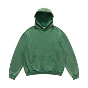 Sudadera con Capucha Personalizada de Estilo Urbano, Invierno, Efecto Desgastado por el Sol, 100% Algodón Orgánico, Felpa Gruesa, Corte Regular, Lavado Ácido - Product Image 1