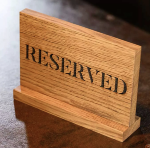 Divris Wooden Reserved Sign Laser Cut Rustic <b>Table</b> Marker Indoor and outdoor Use - Product Image 1