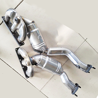 Convertisseur catalytique à haut débit en acier inoxydable, vente directe d'usine YueYang, garantie 1 an, E46 X5 E53 E39 Euro V
