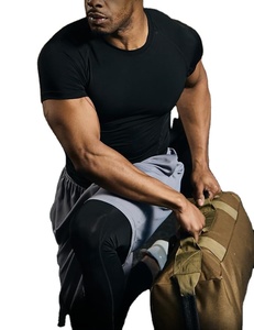 OEM Polyester Compression T Shirt Custom Printed Sports T Shirt Blank <b>Tight</b> Custom Compression GYM Shirt T-shirt Men 2025 - Product Image 2