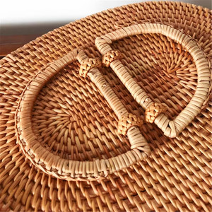 Round Rattan <b>Woven</b> <b>Storage</b> <b>Basket</b> With Lid Rattan <b>Storage</b> Box Picnic <b>Storage</b> <b>Basket</b> Personalized Natural Gift Box - Product Image 5
