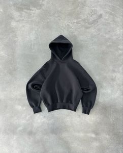 Boxyfit-Sweats à capuche courts avec épaules tombantes épaisses-Haut de sport en éponge 100% coton-Logo personnalisé brodé-Design Boxyfit lourd - Product Image 1