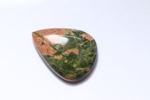 Fabuloso Natural Unakite Jasper Pear Cut Cabochon Gemstone para la fabricación de joyas Grado superior Suelto Suave Pulido - Product Image 6