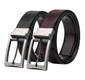 Ceintures en cuir texturé pour hommes, motif classique, légères et ajustables, avec logo personnalisé, prix de gros, excellent fournisseur 2026 - Product Image 3